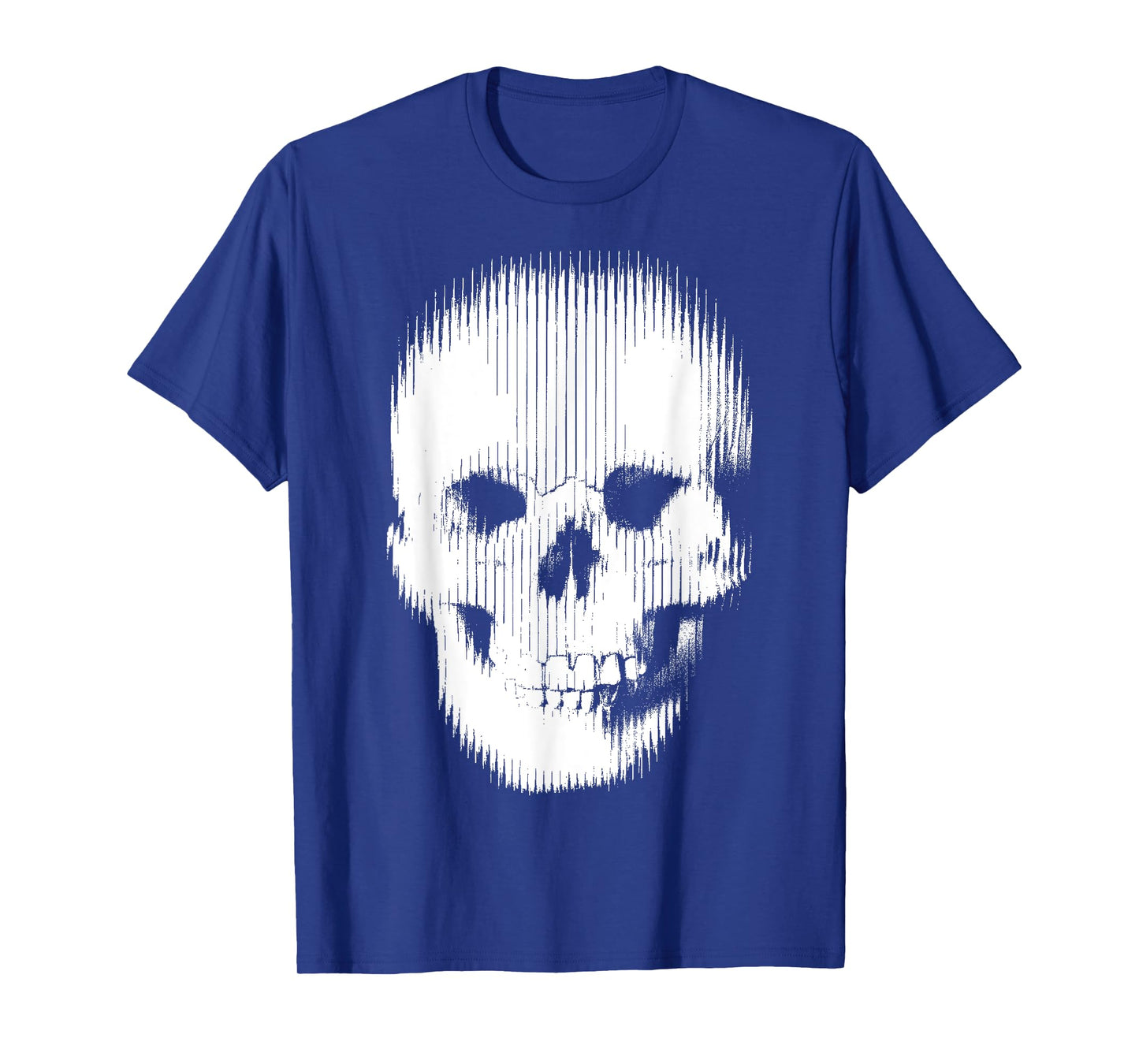 Designer Black White Skeleton Face T-Shirt