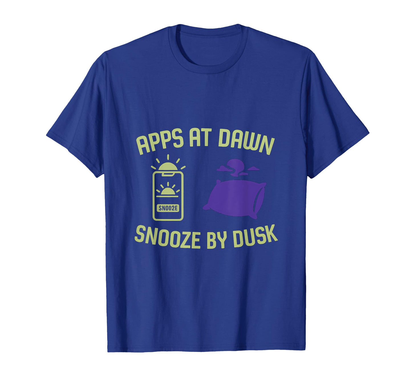 Apps at Dawn, Snooze by Dusk Digital Clock Graphic T-Shirt