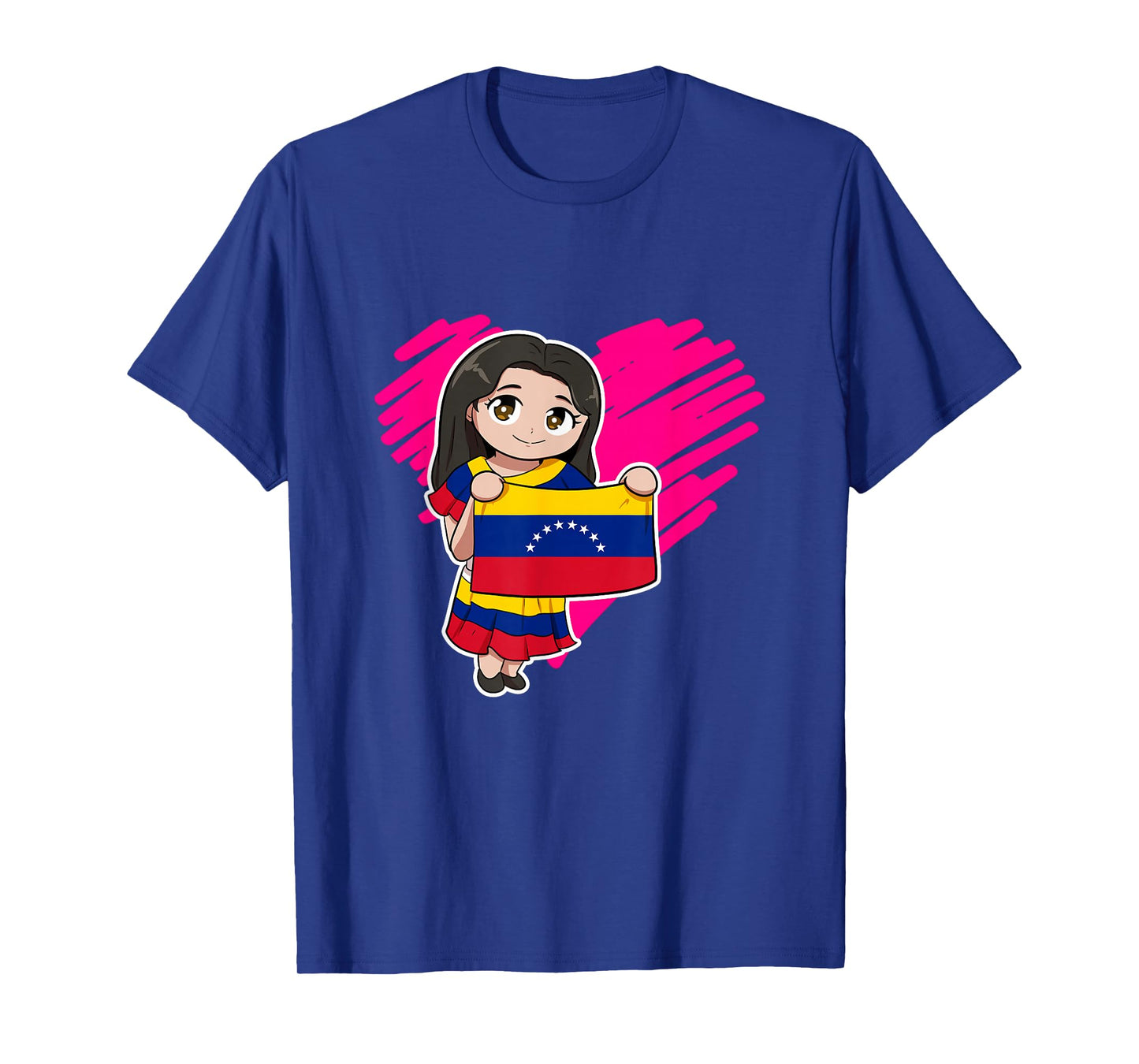 Venezuela Girl Venezuelan Flag Day Heart T-Shirt