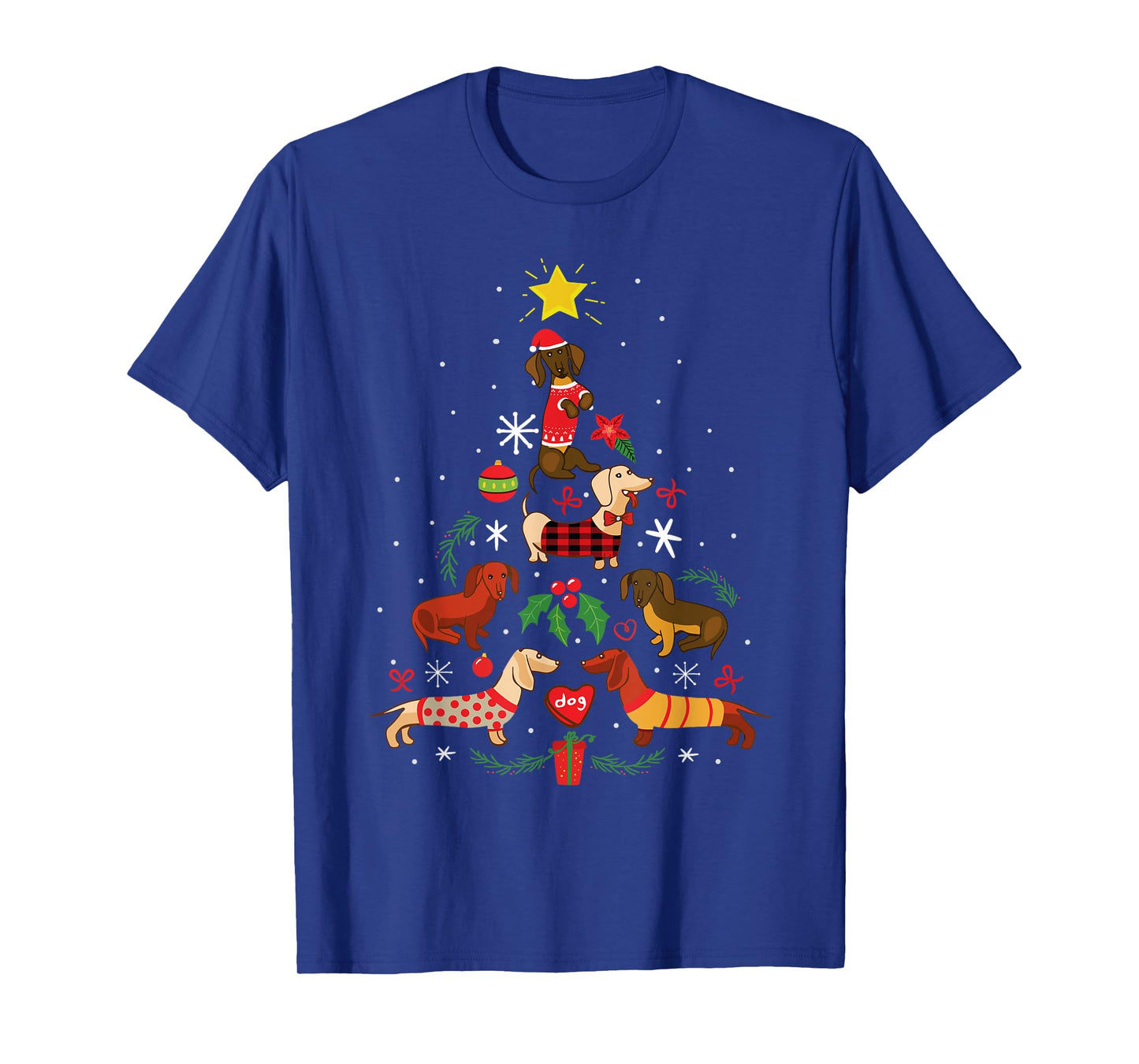Funny Dachshund Christmas Tree Shirt Ornament Decor Gift T-Shirt