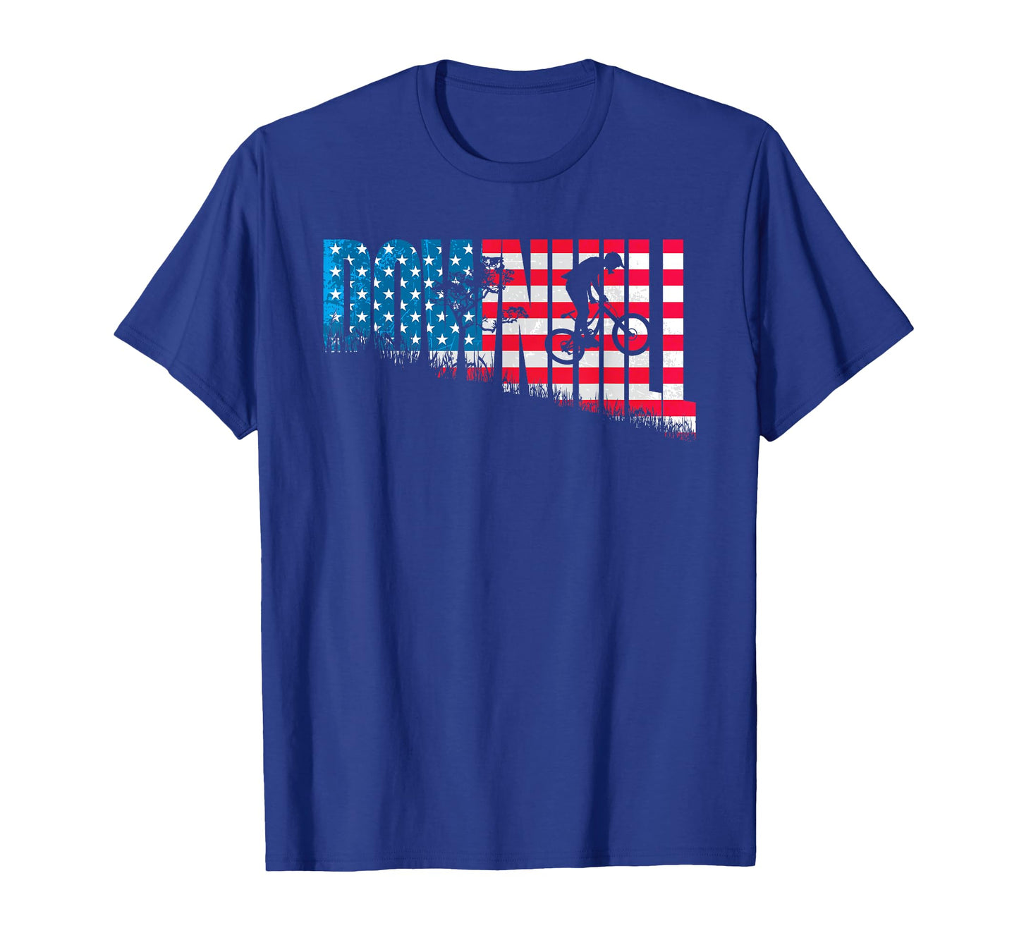 American Downhill Mountain Bike Flag - MTB Biking Riding T-Shirt