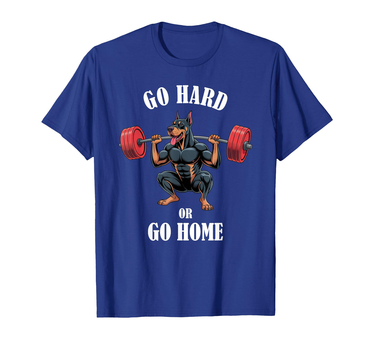Doberman Pinscher Gym Shirt Doberman Squats Weightlifting T-Shirt