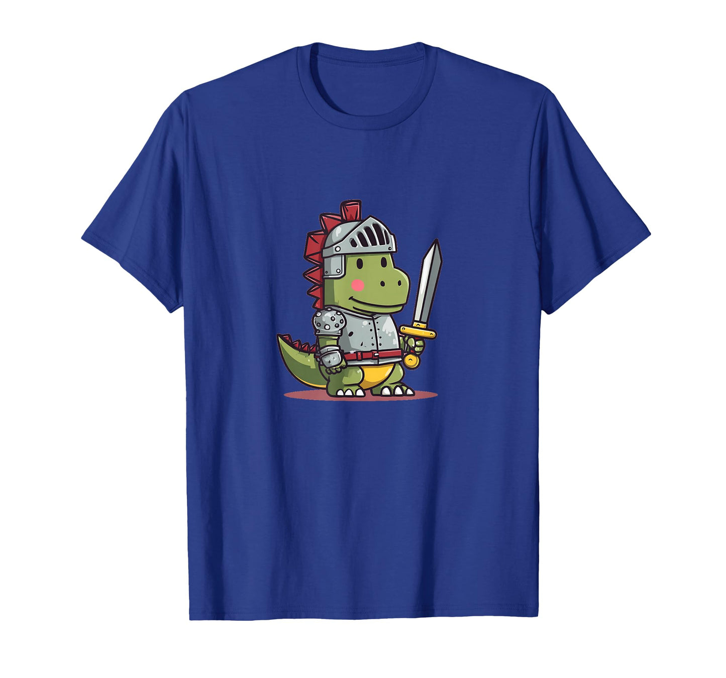 Funny Dinosaur in Knight Armor Costume T-Shirt