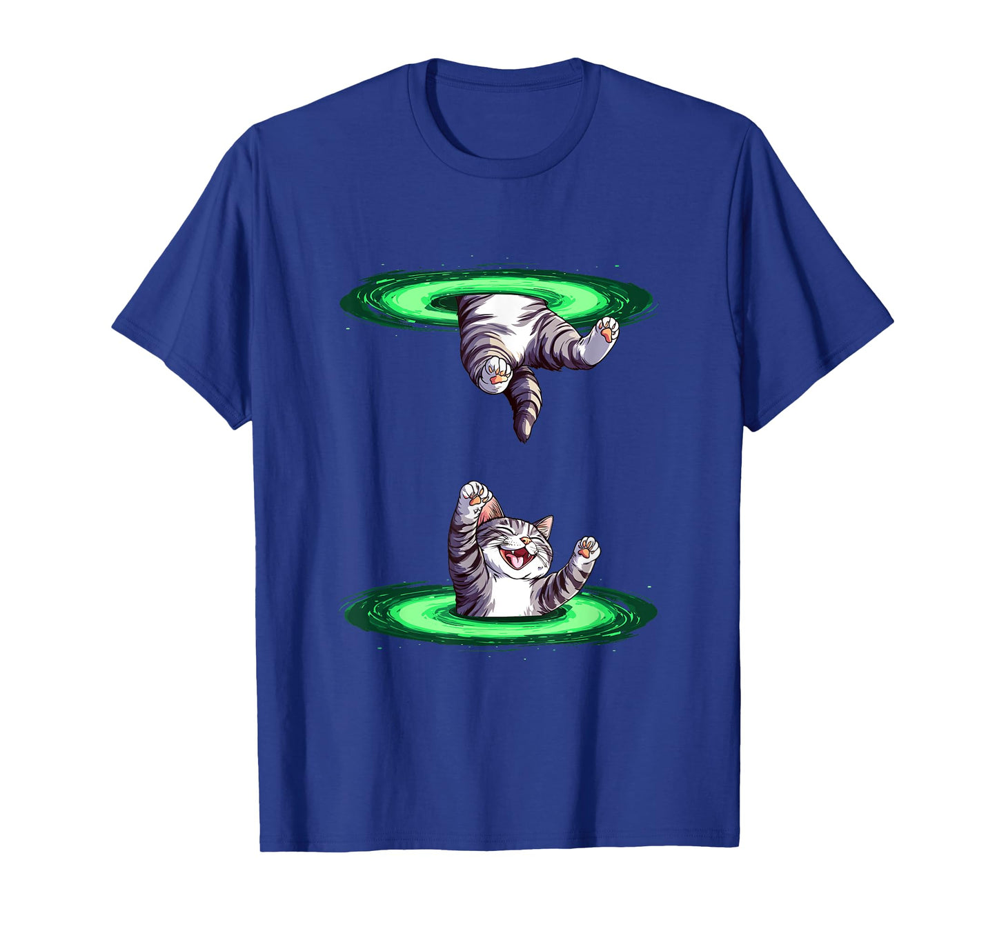 Funny Fiction Cat with Portal for Boys and Girls T-Shirt