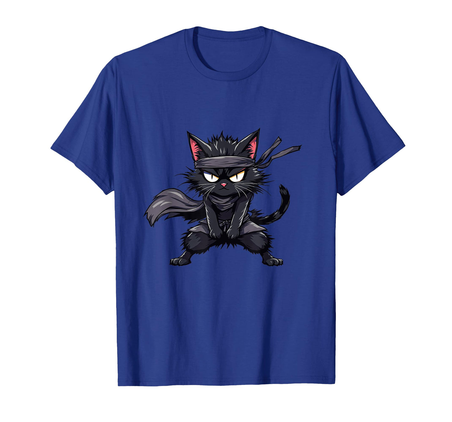 Ninja Cat Japanese Samurai Cat Cool Anime Kawaii Catzilla T-Shirt for Men Women Kids