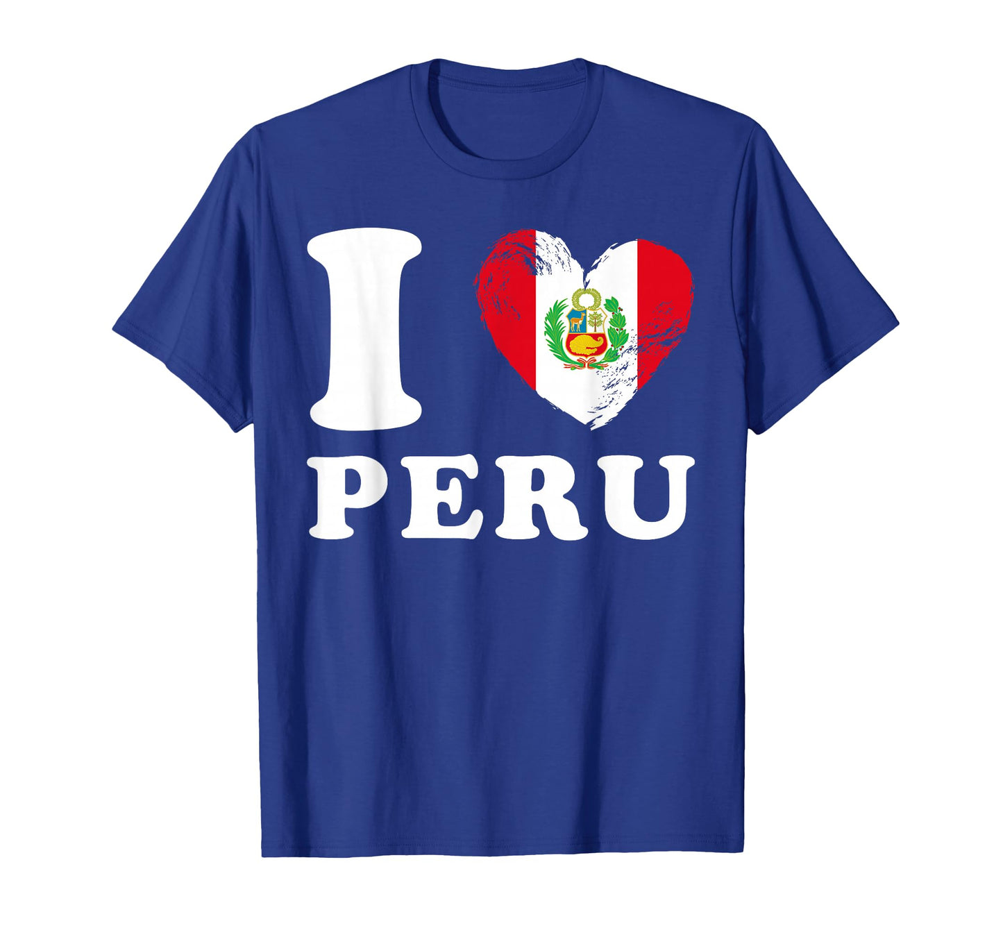 I Love Peru - Heart Flag Peru T-Shirt
