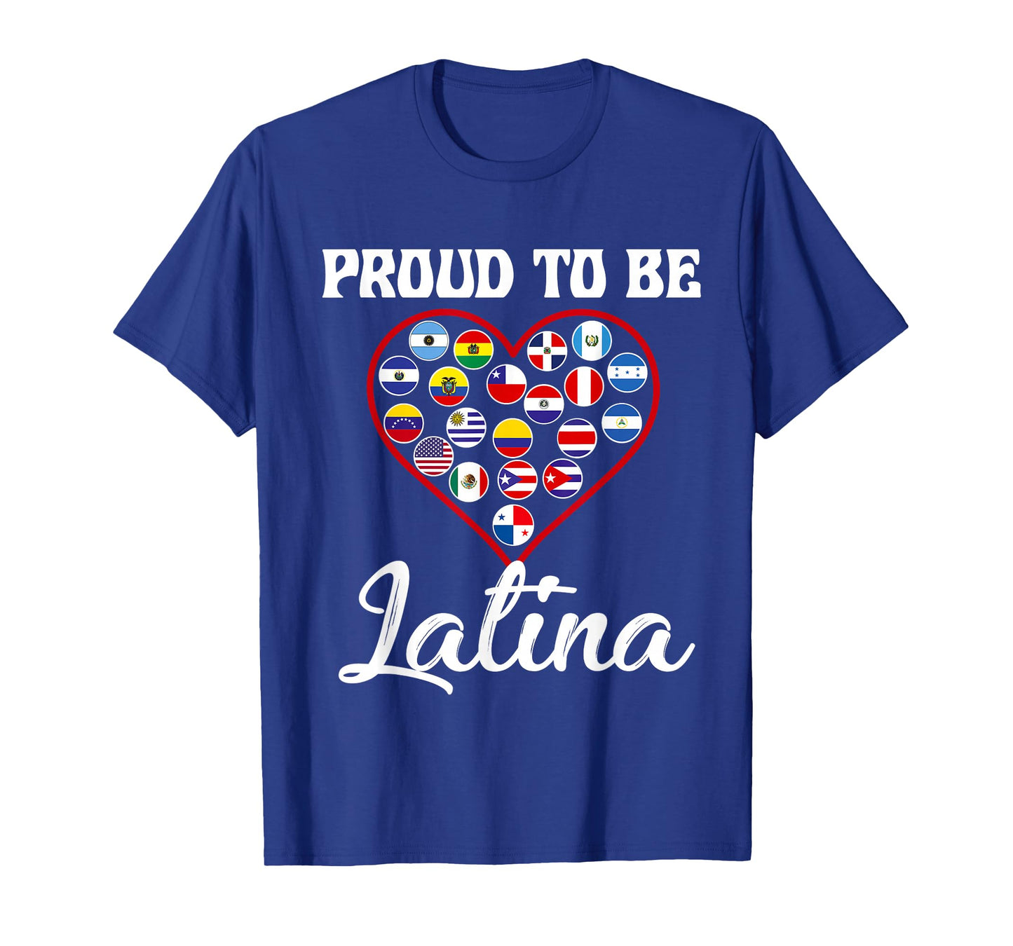 Hispanic Heritage Month 2022 Proud Latina Countries Flag T-Shirt