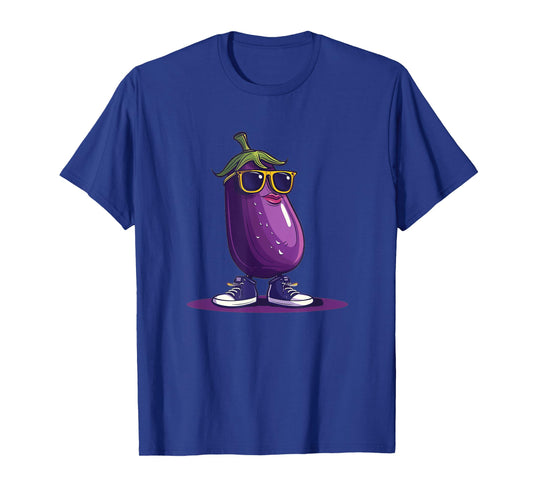 Fantastic Eggplant in Shoes Costume for Boys and Girls T-Shirt