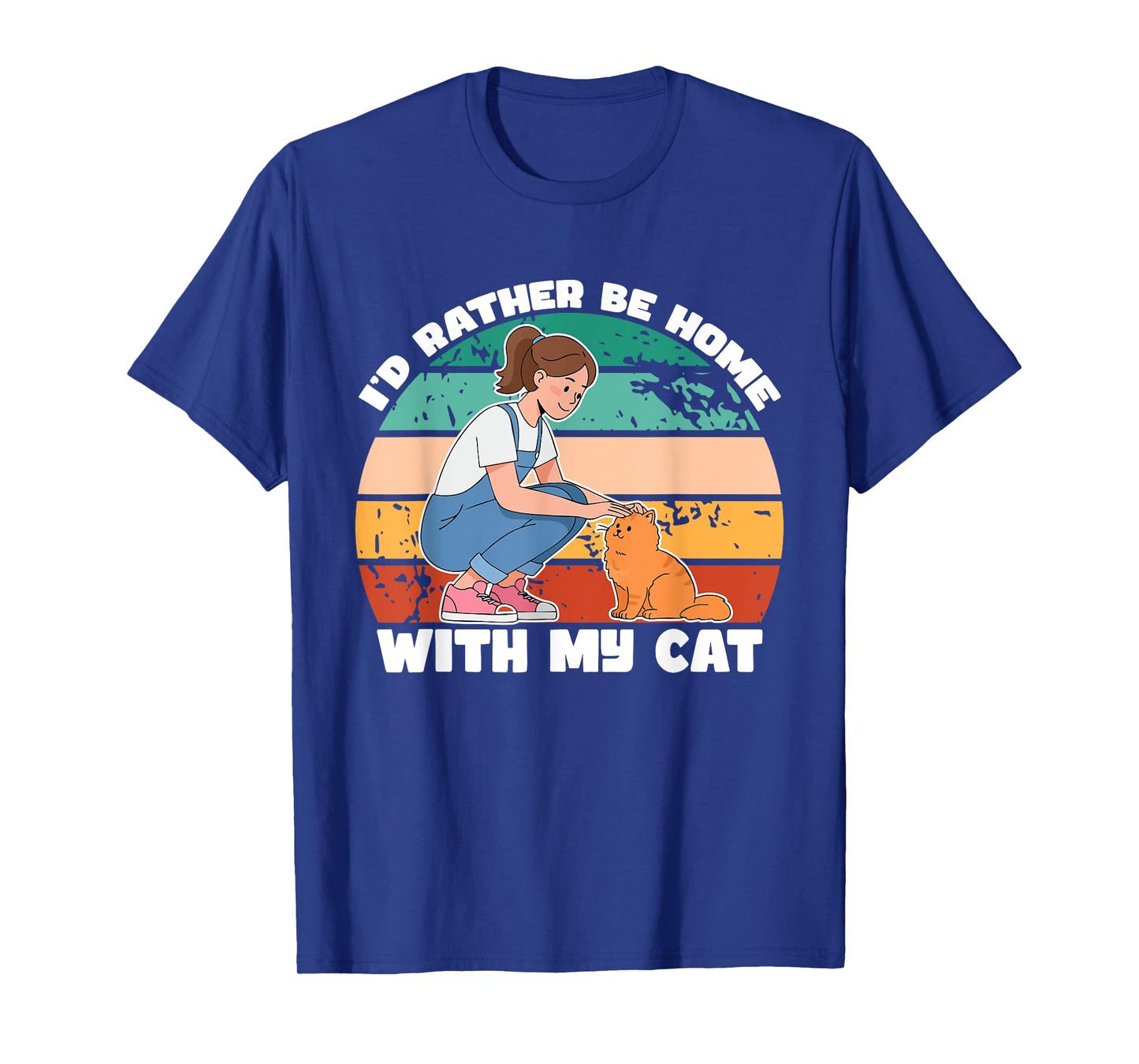 Home with My Cat, Cat Moms Club, Feline Moms Apparel T-Shirt