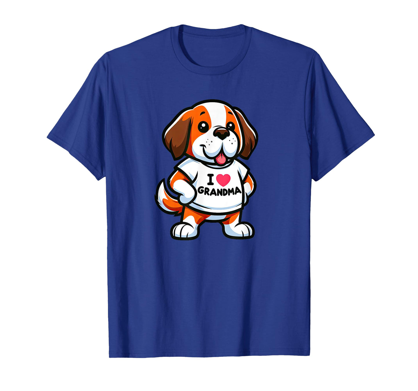 Saint Bernard I Love Grandma Funny Dog Grandmother T-Shirt