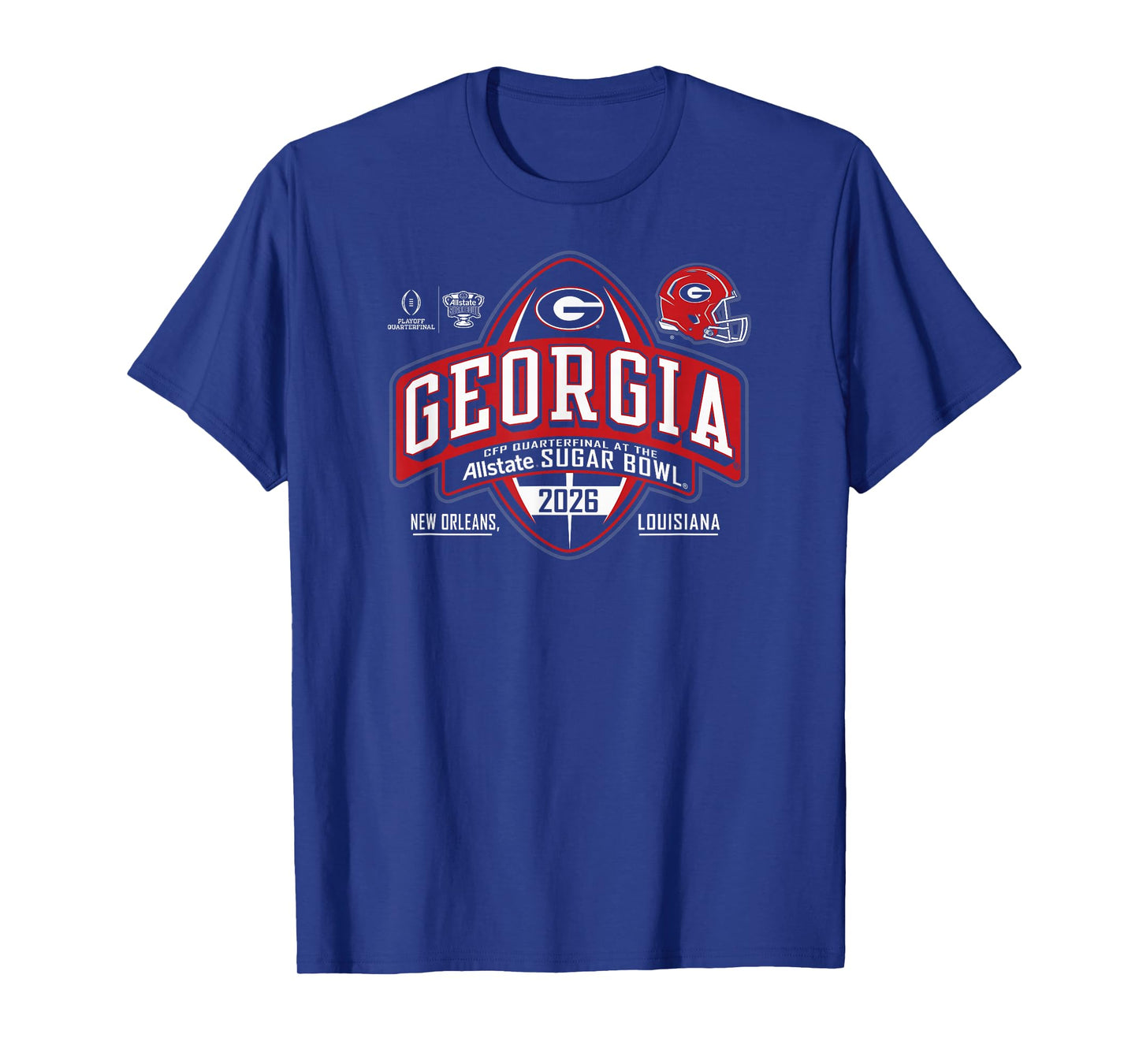 Georgia Bulldogs Sugar Bowl 2025-2026 CFP Quarterfinal Black T-Shirt