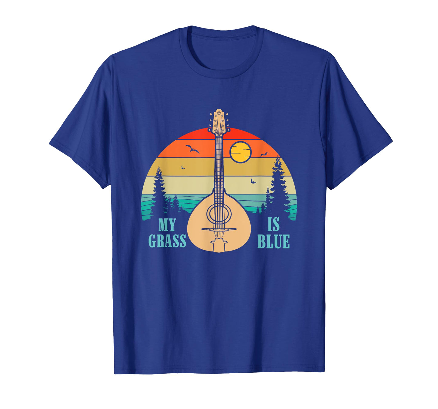 My Grass Is Blue Bluegrass String Instrument Mandolin T-Shirt