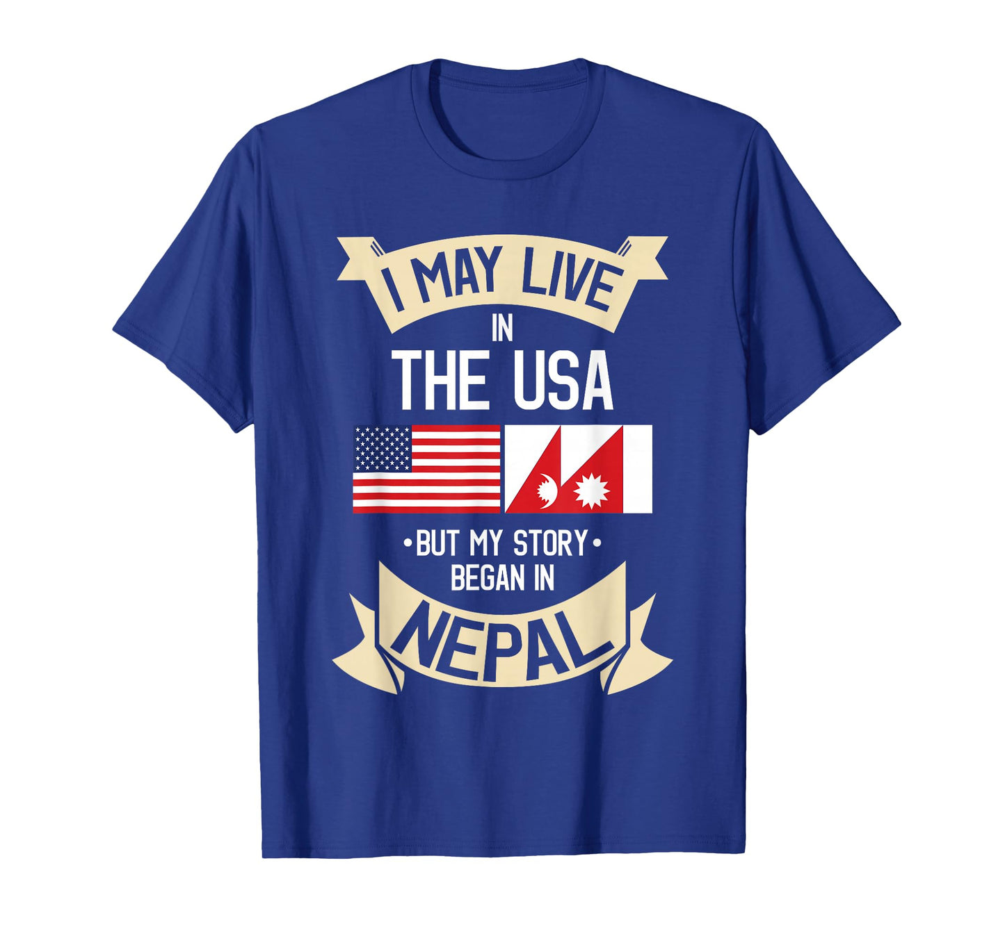 Nepal American Flag USA Nepali Roots Gifts T-Shirt