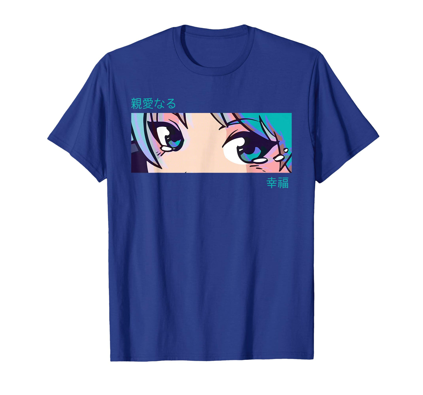 Anime Girl Eyes Pastel Aesthetic Otaku Art T-Shirt