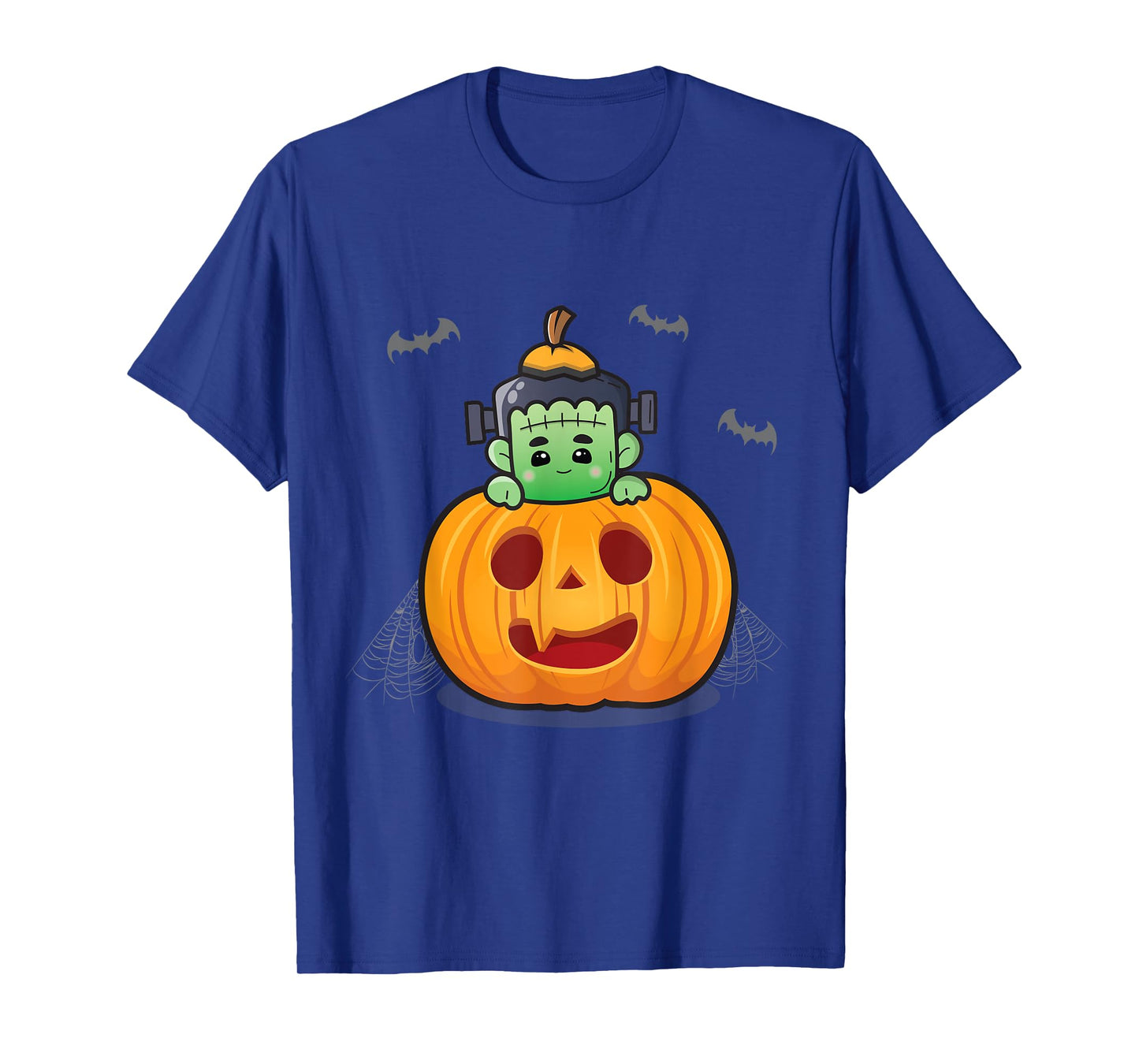 Cute Frankenstein in Pumpkin Kids Matching Halloween T-Shirt