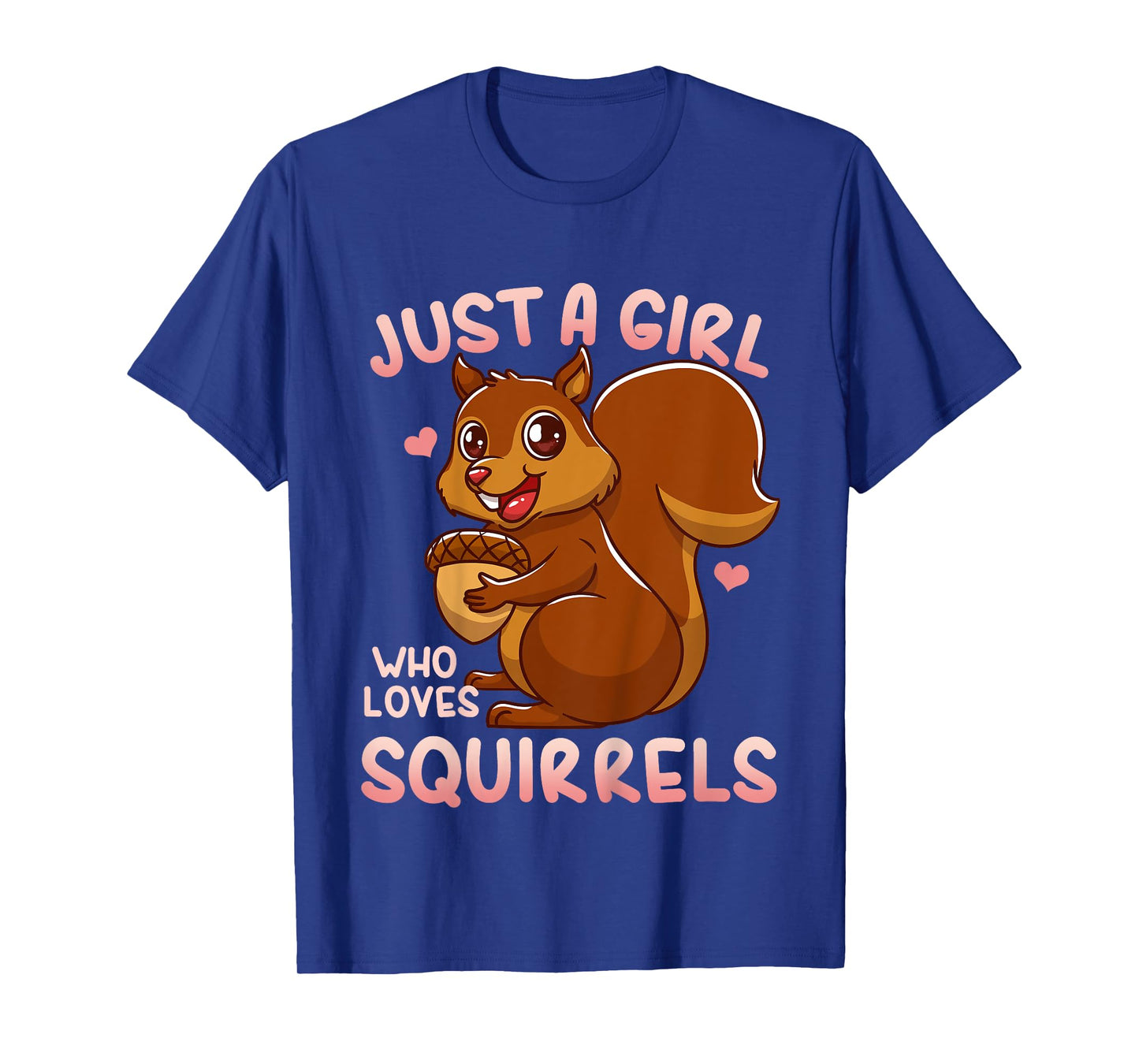 Kids Squirrel Just a Girl Who Loves Squirrels Funny Gift T-Shirt