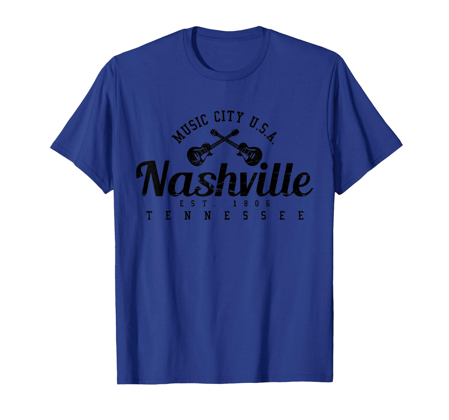Nashville Tennessee Country Music City Guitar T-Shirt
