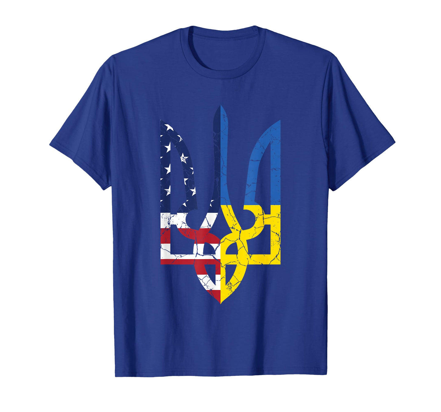 Ukrainian American Flag Symbol Love Support US Ukraine Gift T-Shirt