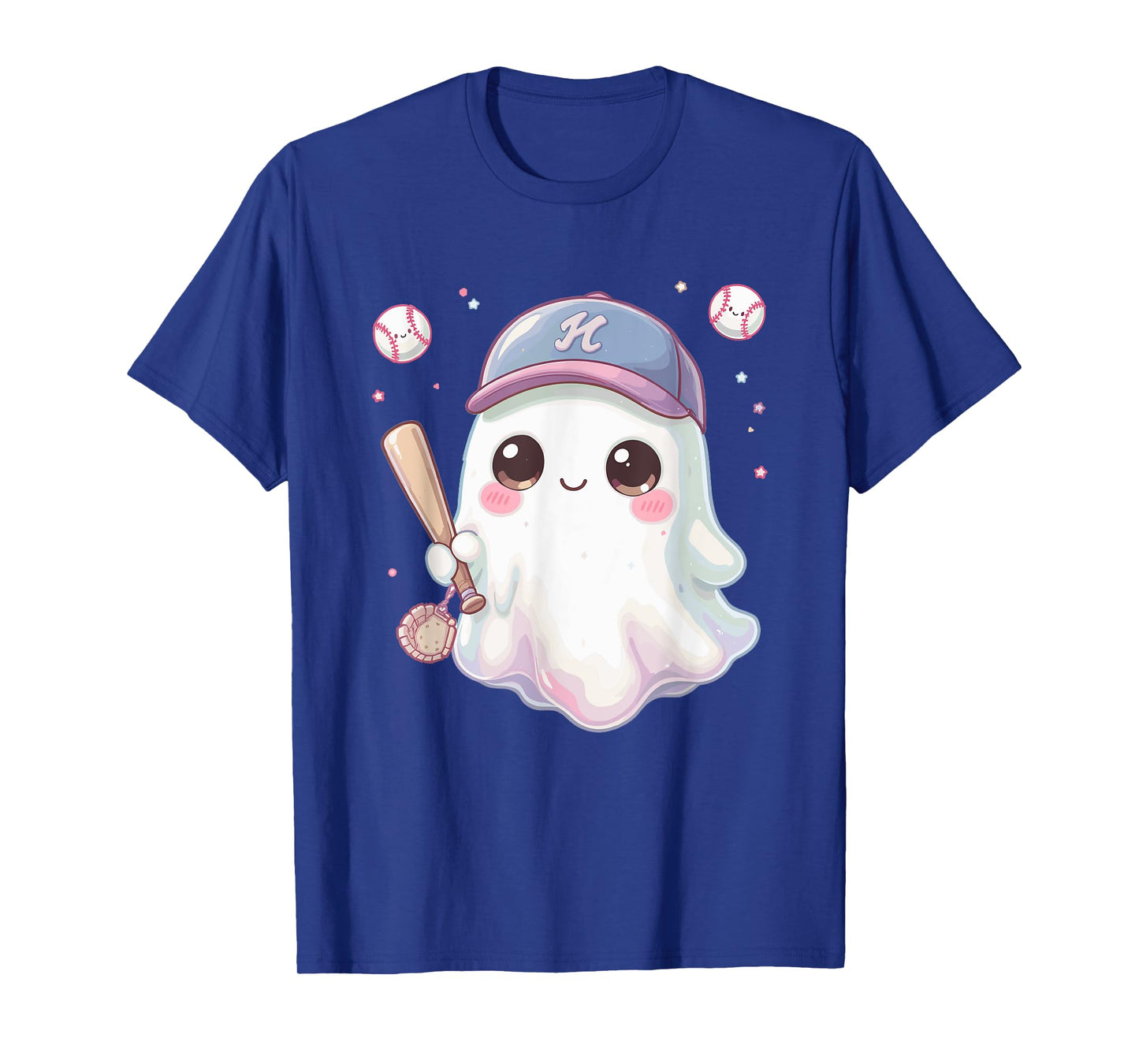 Ice Cream Drip Baseball Cute Spooky Ghost Design for Kids T-Shirt