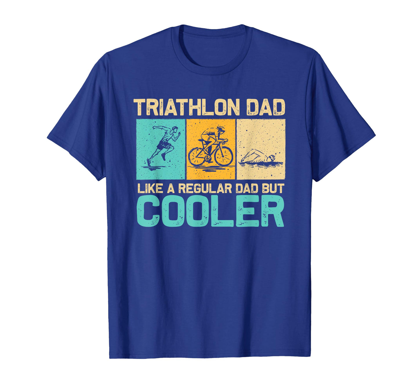 Funny Triathlon Design For Men Dad Swim Bike Run Triathletes T-Shirt