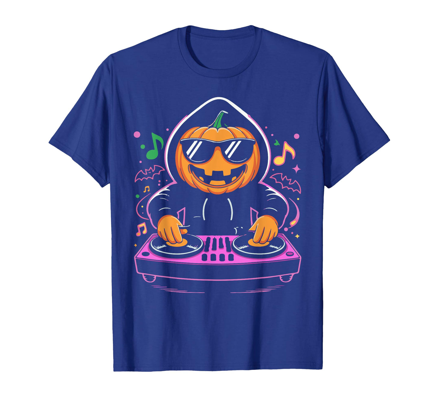 Pumpkin DJ Costume Halloween Party Music Lover Design Men T-Shirt