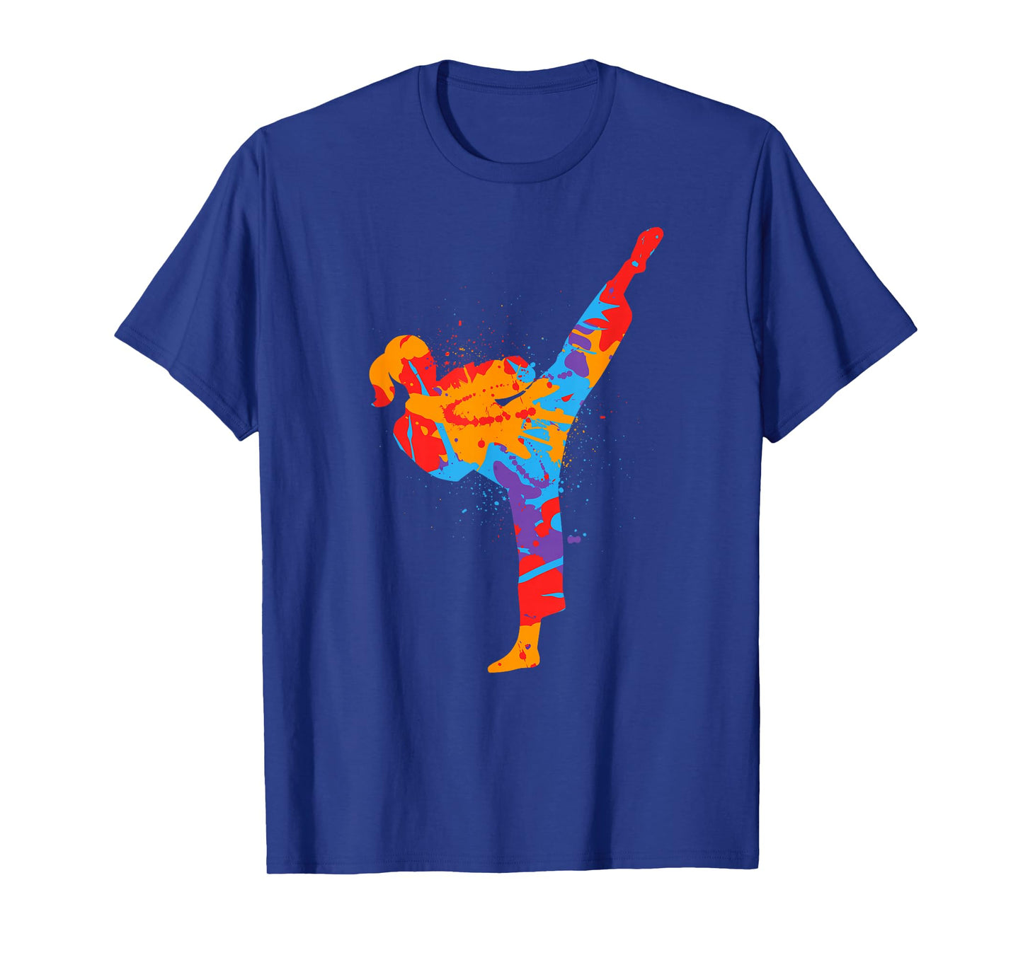 Karate Girl Colorful Martial Arts Kids Women Girls Taekwondo T-Shirt