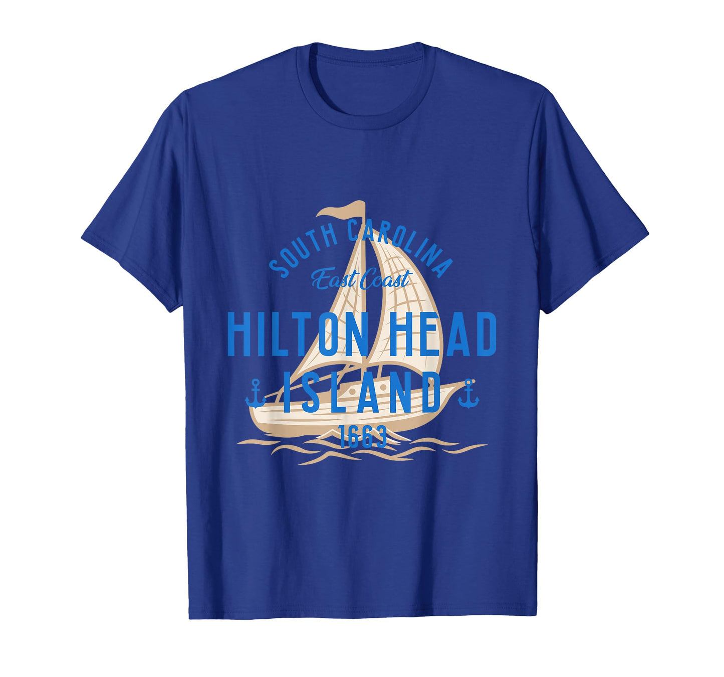 Vintage Sailboat Hilton Head South Carolina Marine Retro T-Shirt