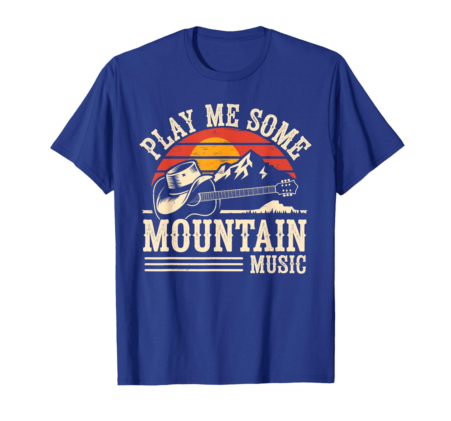 Play Me Some Mountain Music Retro Country Western T-Shirt