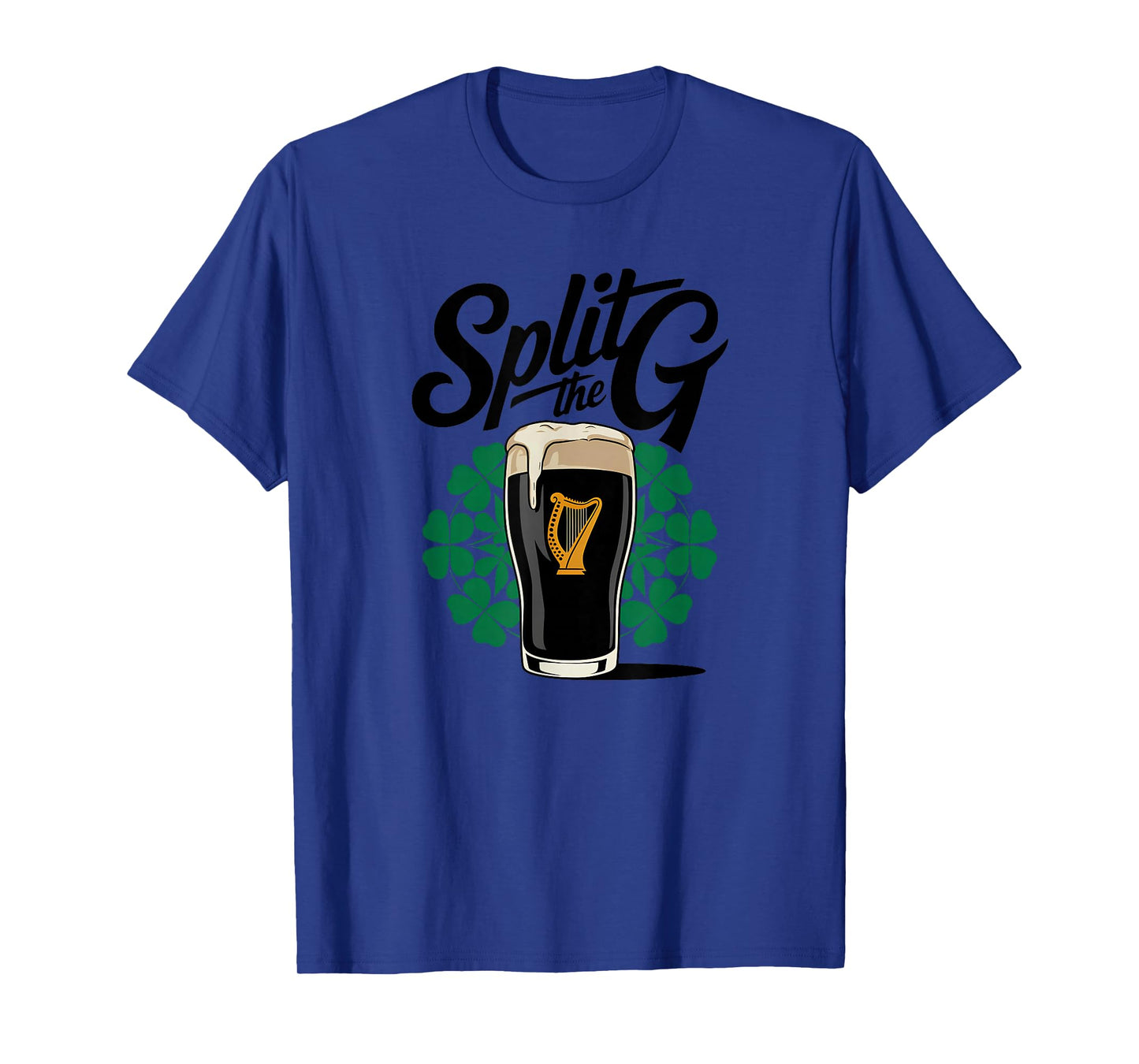 Irish Beer Split The G Shamrock Pint T-Shirt
