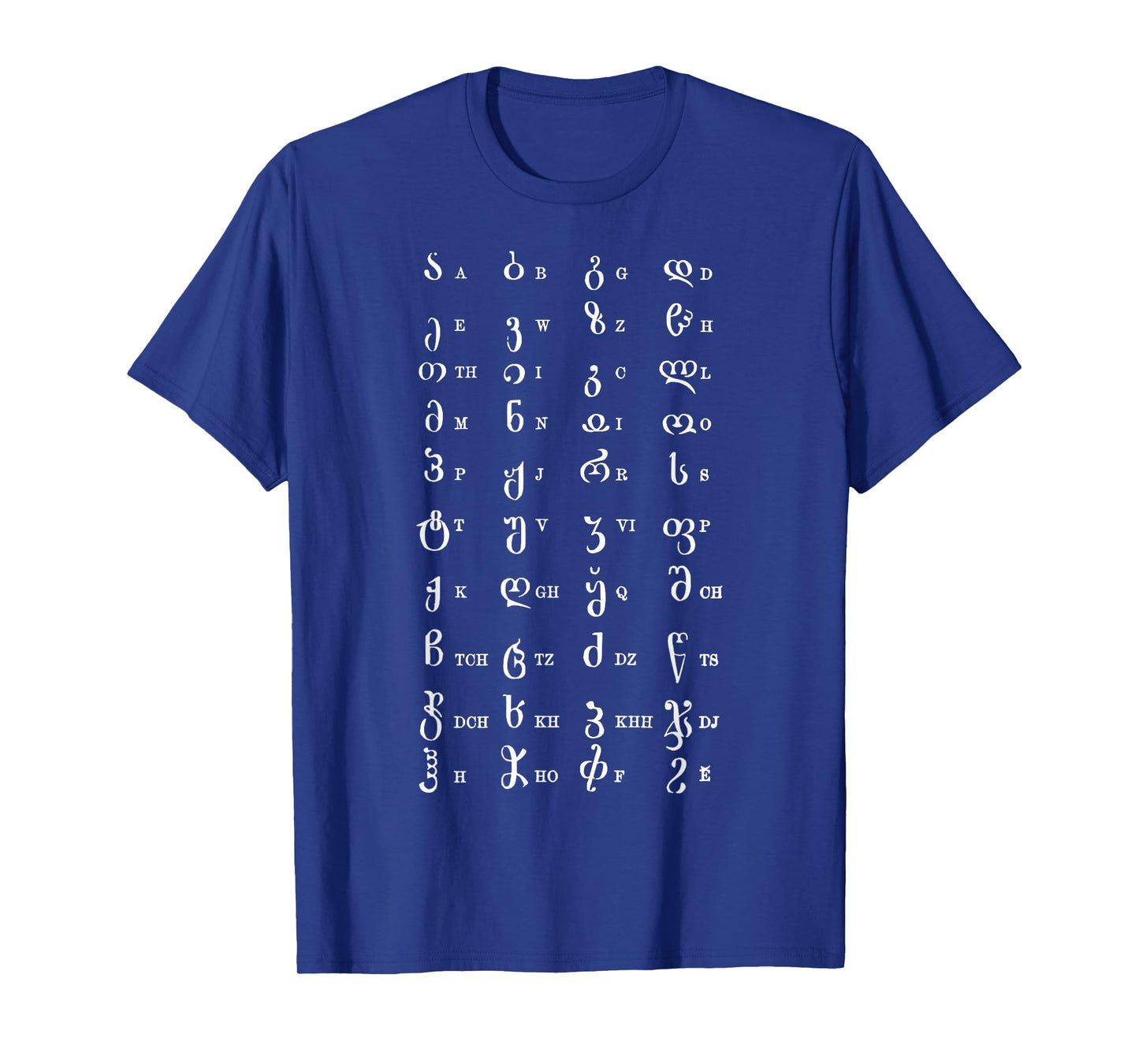 Georgian Kartuli Alphabet Country Of Georgia T-Shirt