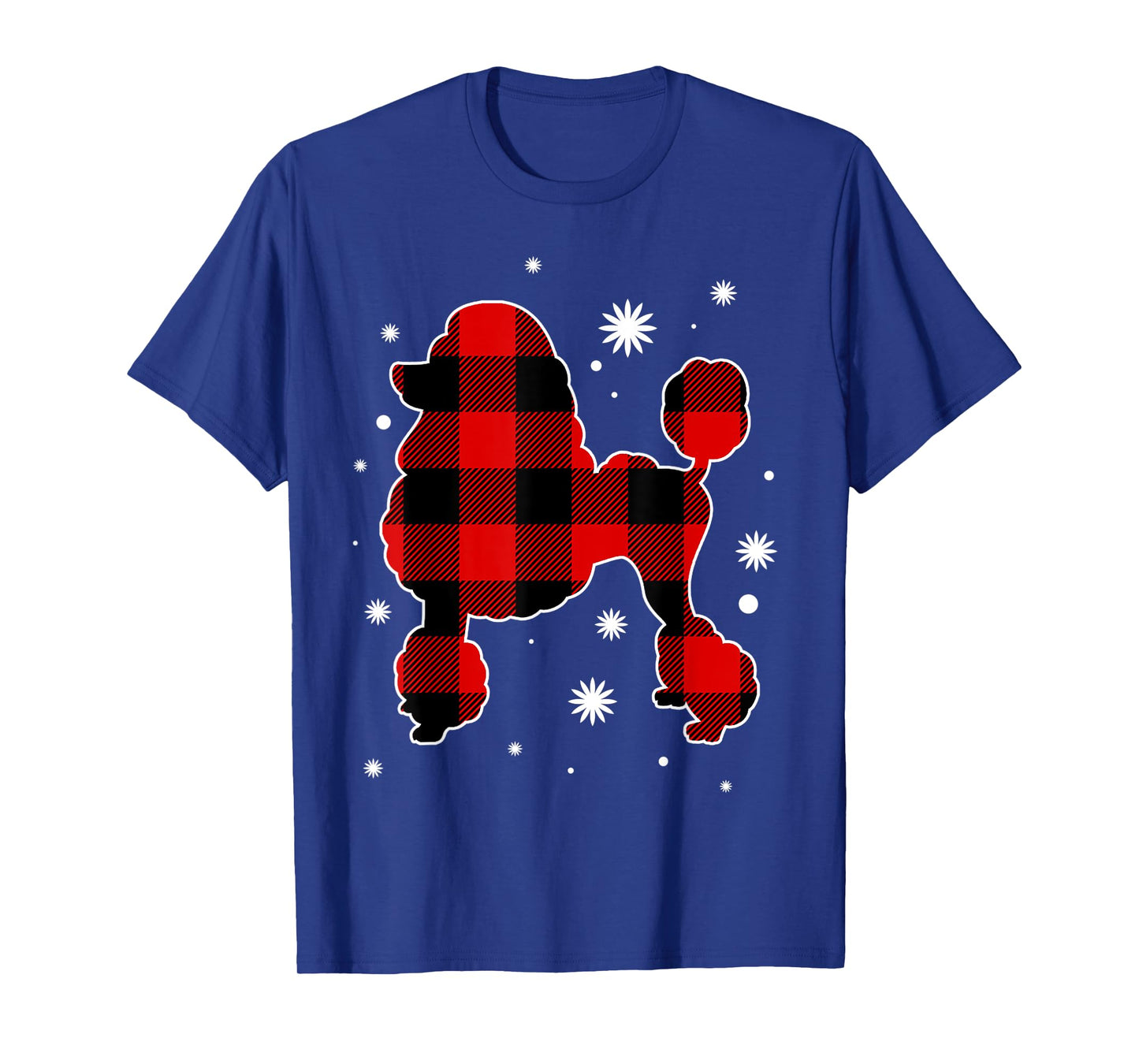Poodle Christmas Pajama Dog Buffalo Plaid Xmas T-Shirt for Men Women Kids