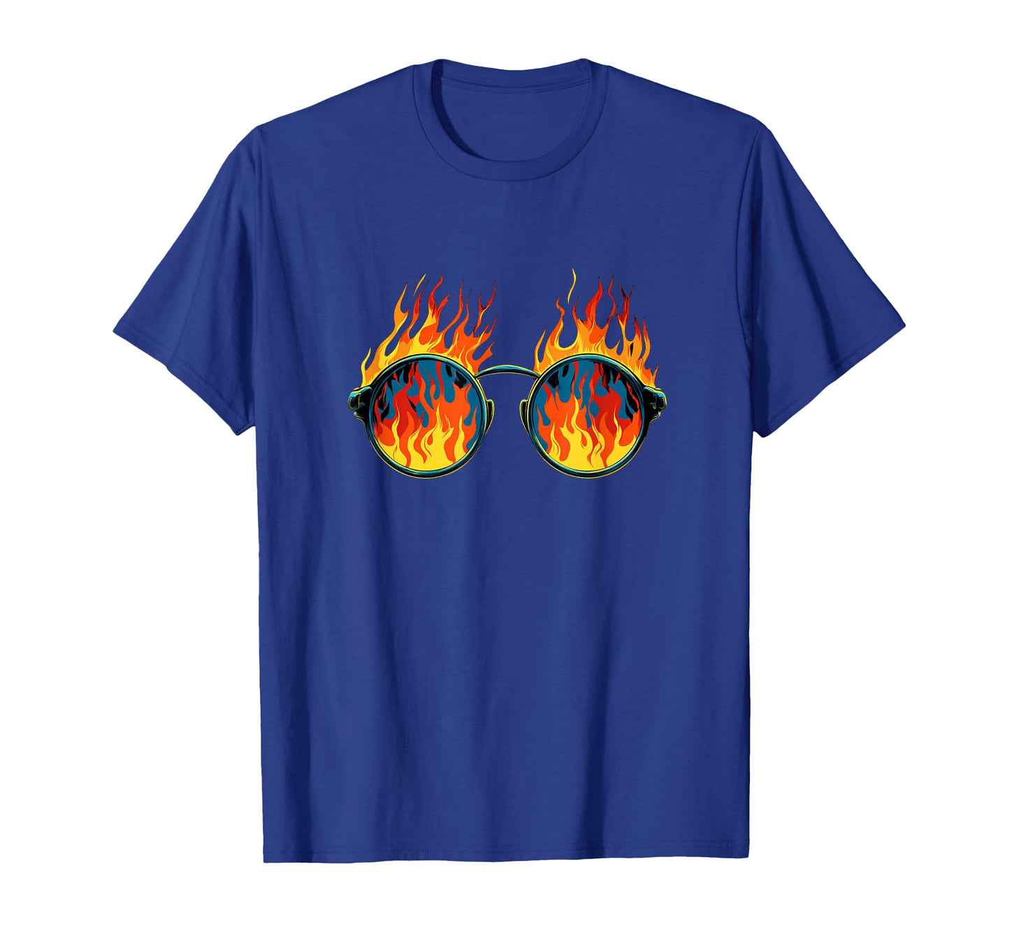 Cool Burning Glasses with Fire and Flames Costume T-Shirt