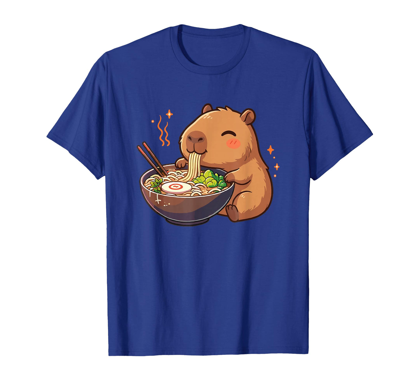Capybara with Noodles Ramen Kawaii Capybara T-Shirt