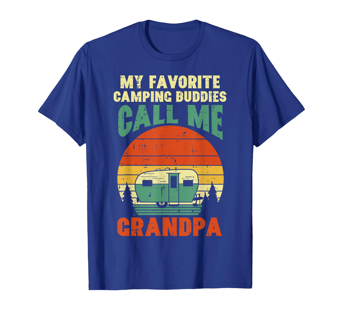 Favorite Camping Buddies Grandpa Retro Grandfathers Day Men T-Shirt