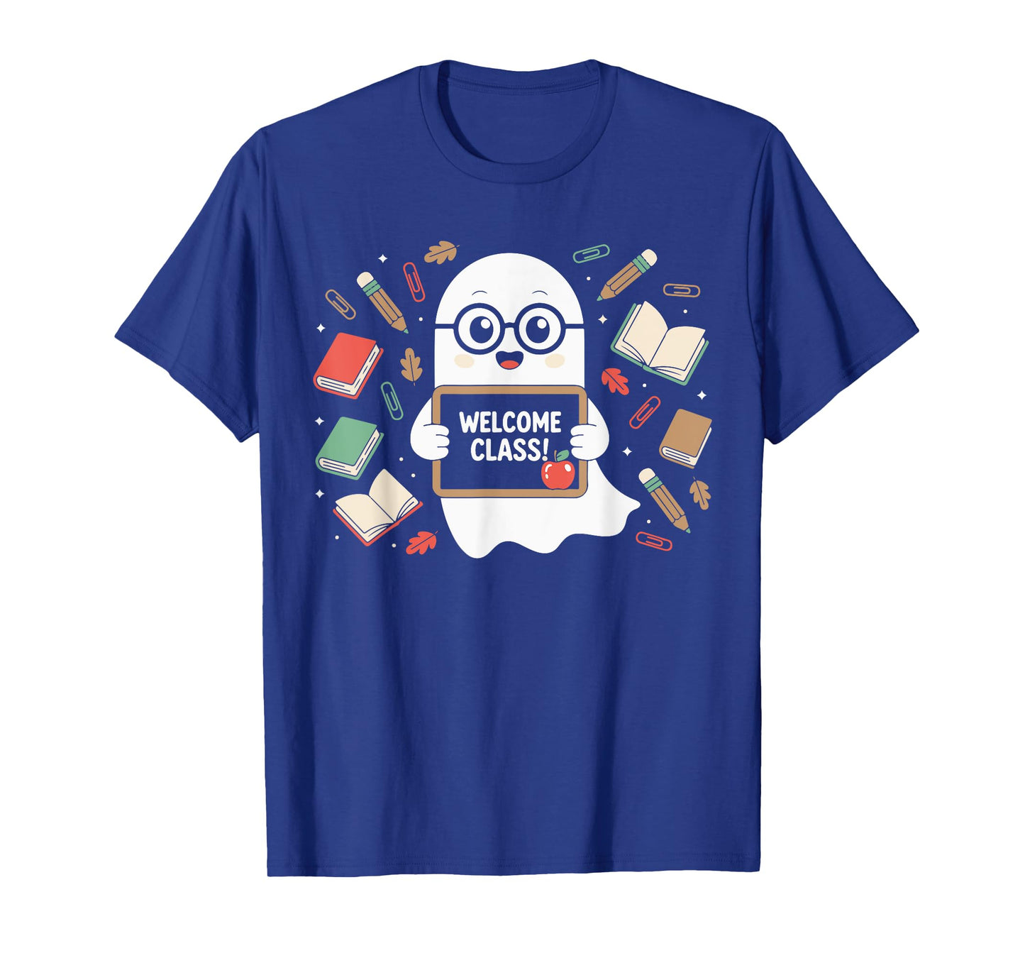 Funny Ghost Teacher Back To School Halloween Men Costume T-Shirt