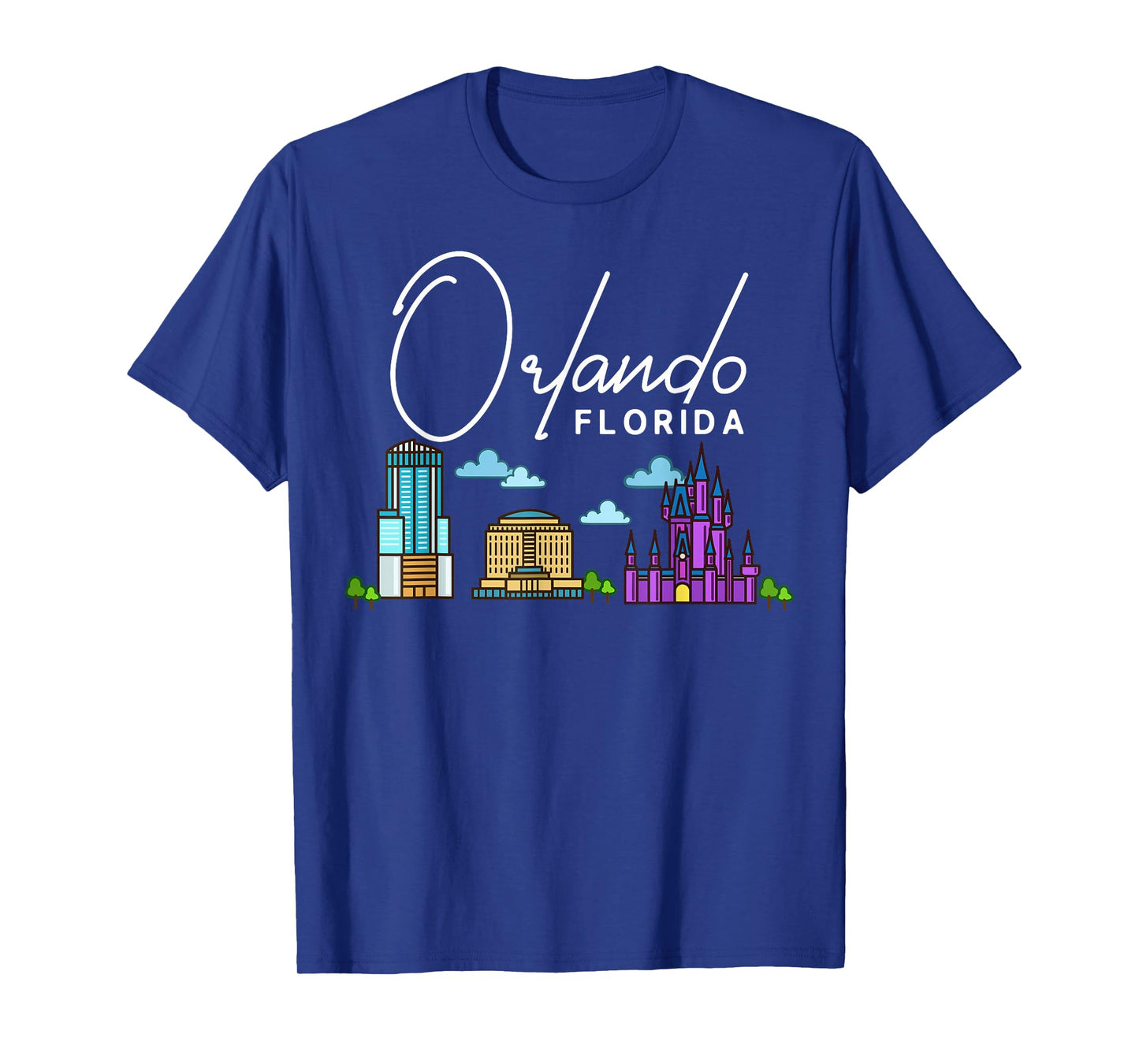 Orlando Florida City Skyline Map Travel T-Shirt