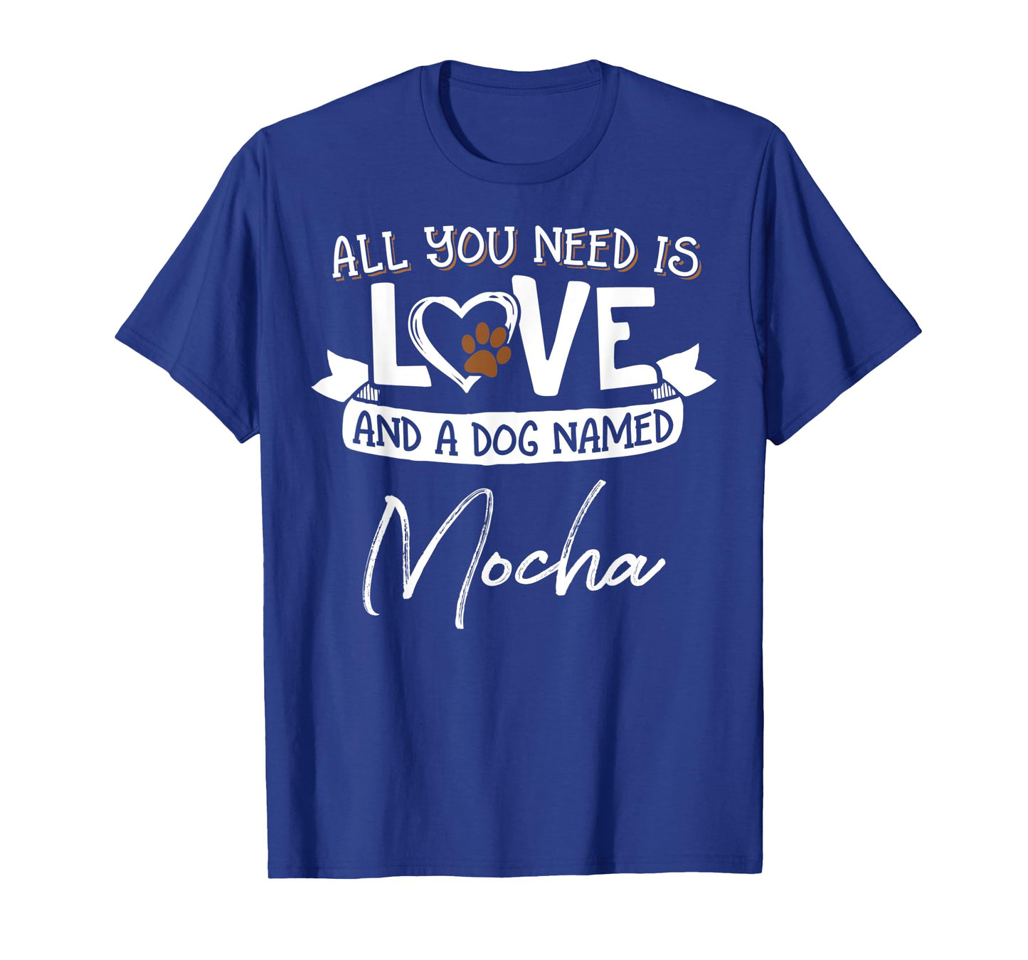 Cute Dog Named Mocha Shirt for Women and Men T-Shirt