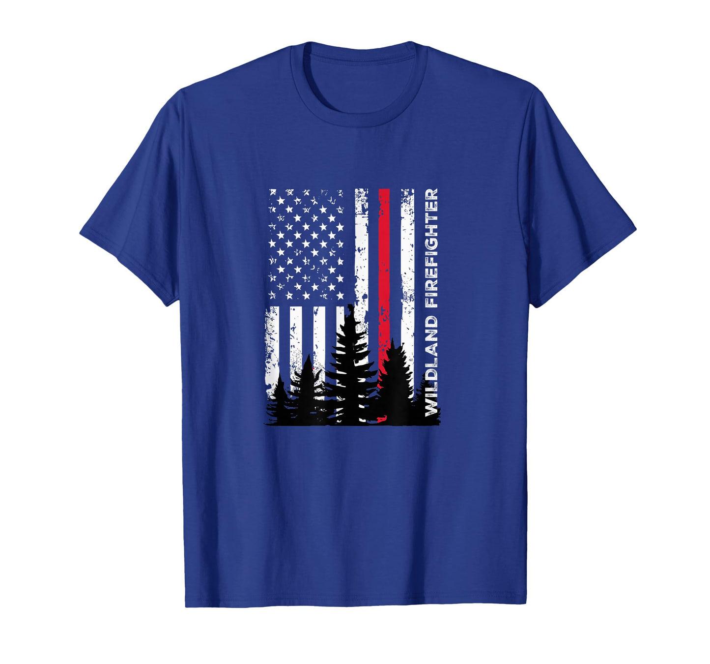 Fireman Patriotic American Flag Quote Wildland Firefighter T-Shirt