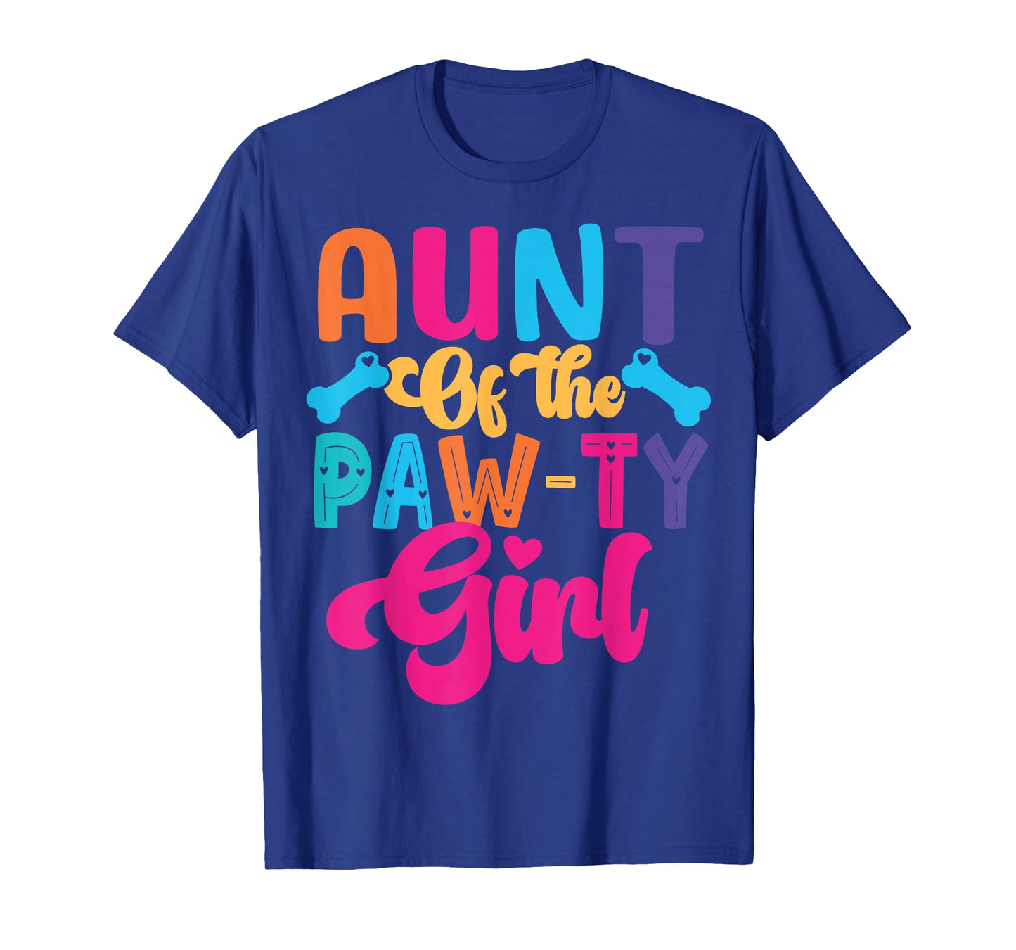 Aunt Of The Birthday Girl Dog Paw Family Matching Party T-Shirt