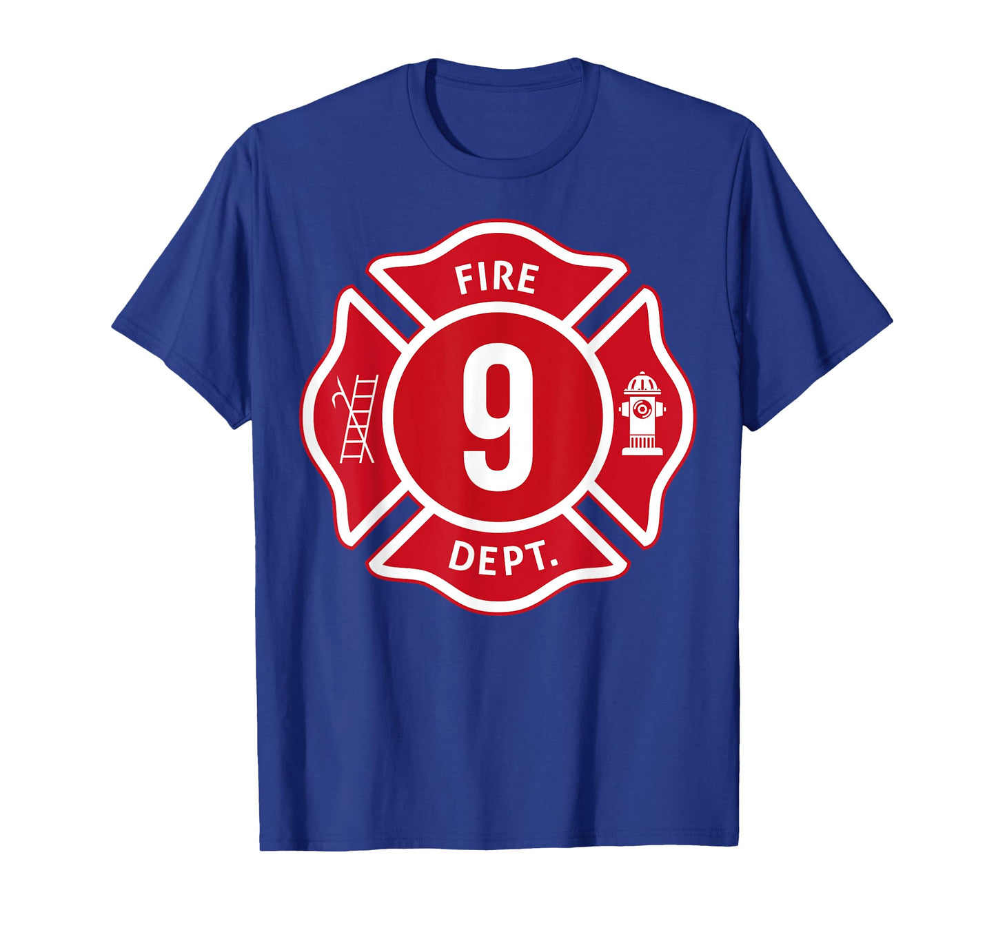 Kids Fire Truck 9th Birthday Boy Firefighter 9 Year Old T-Shirt