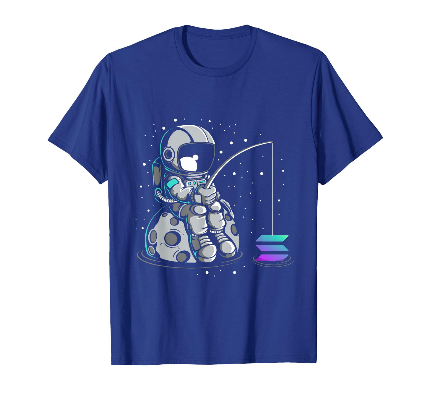 Solana Fishing Crypto Bullrun SOL Token Rich Millionaire T-Shirt