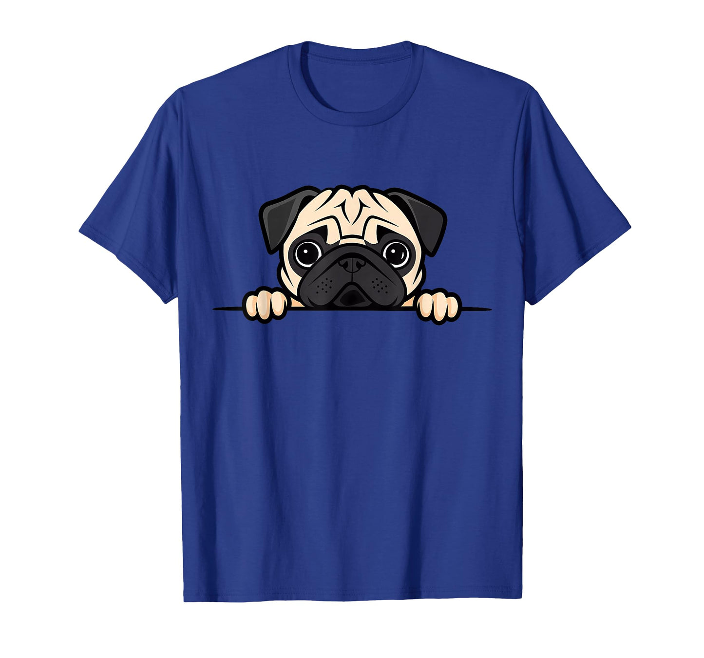 Cute Pug Funny Peeking Pocket Puppy Dog Lover Men Women Kids T-Shirt