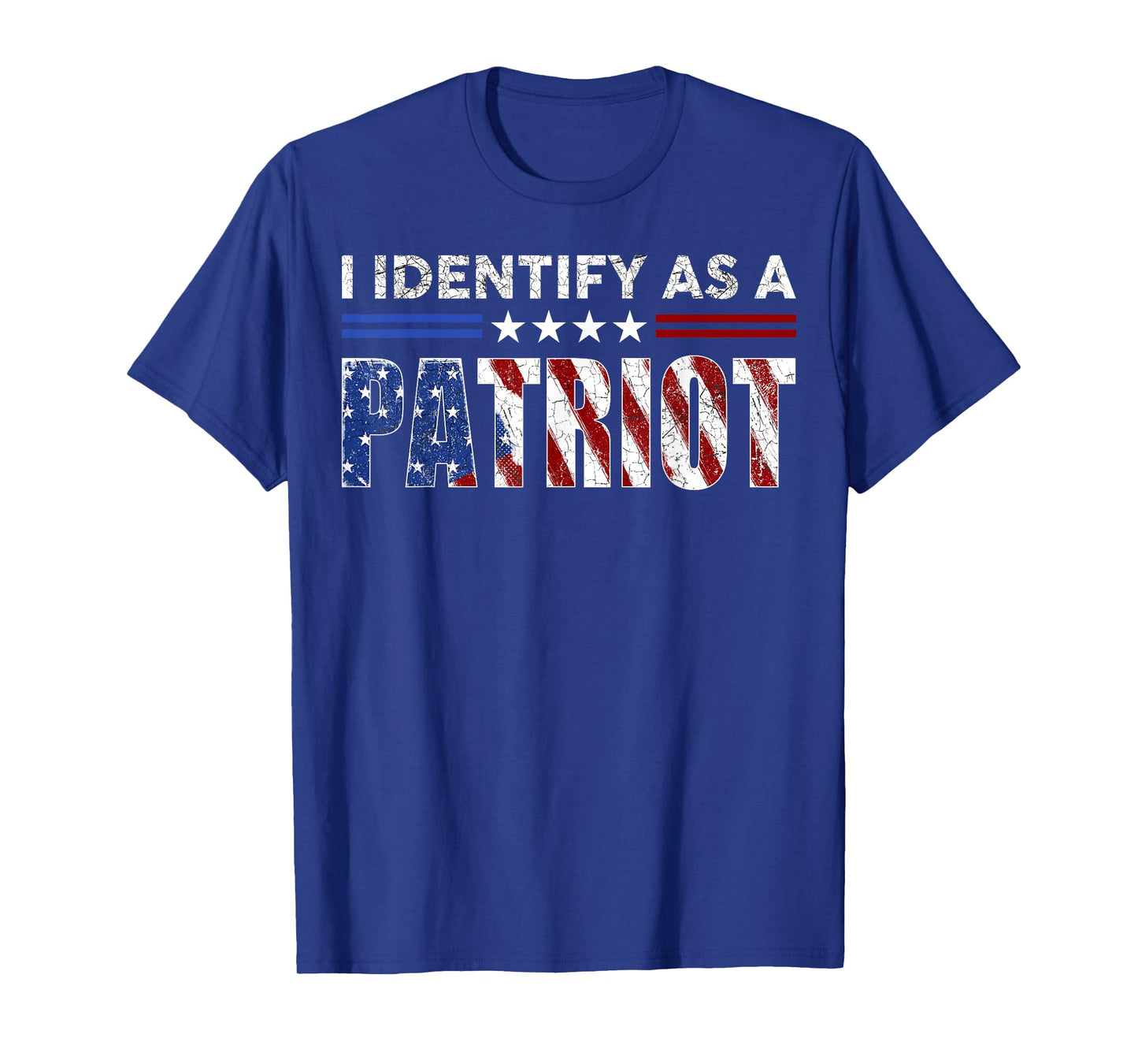 I Identify As A Patriot American Flag Veterans Patriotism T-Shirt