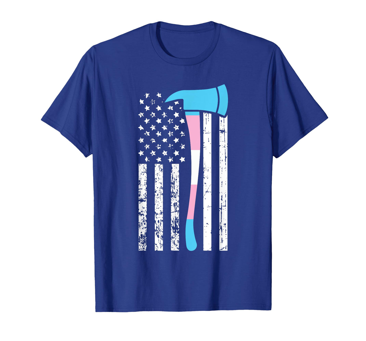 Firefighter American Flag LGBT-Q Trans-gender Pride Fireman T-Shirt