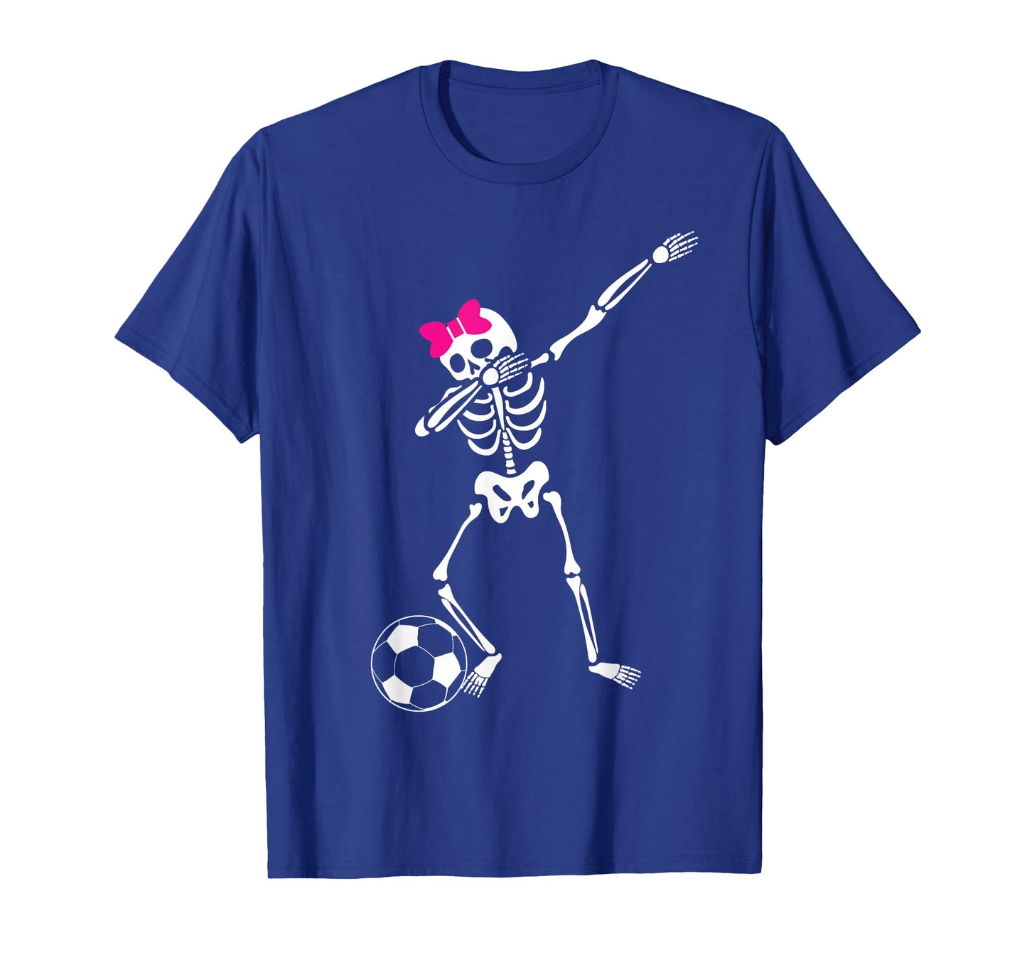 Dabbing Skeleton Girl Soccer Halloween T-Shirt