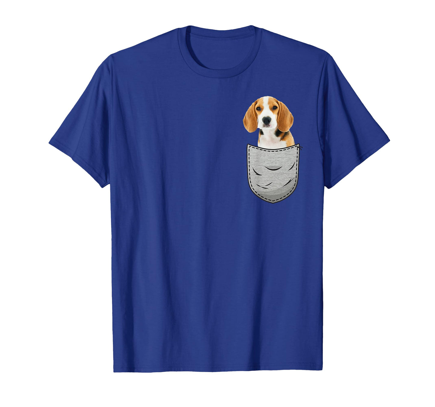 Beagle Chest Pocket for Dog Owners Men Women Girls Kids T-Shirt