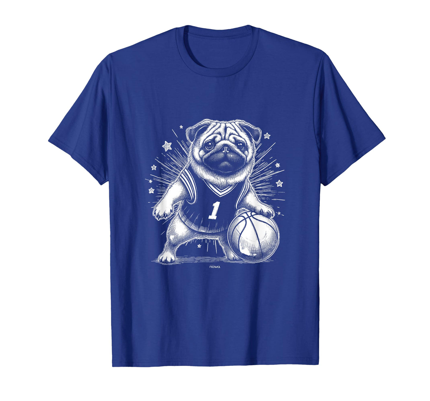 FUNNY DOG PUG PUPPY NUMBER ONE BASKETBALL STAR Men Women Kids T-Shirt