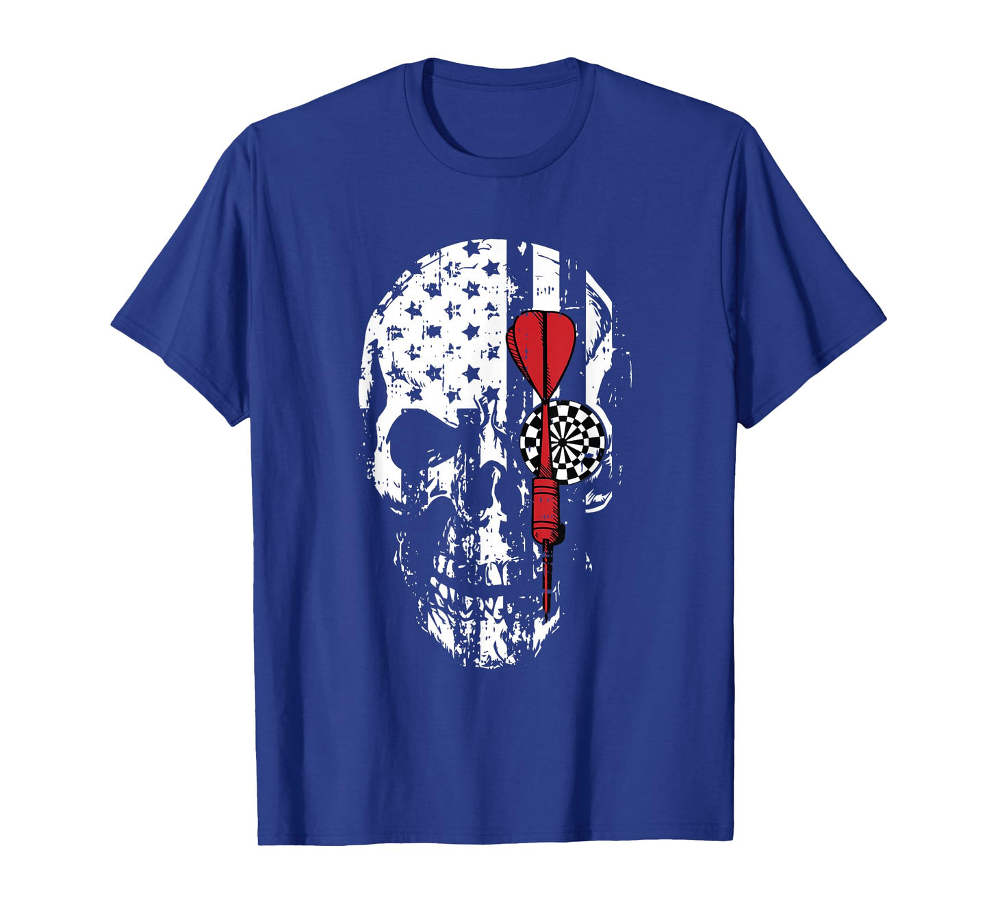 Skull American Flag Darts Board Throwing Sports Player Gift T-Shirt