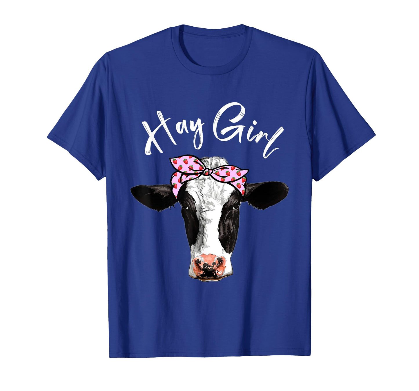 Hay Girl Farmer Cattle Strawberry Cow Heifer Farm Lovers T-Shirt