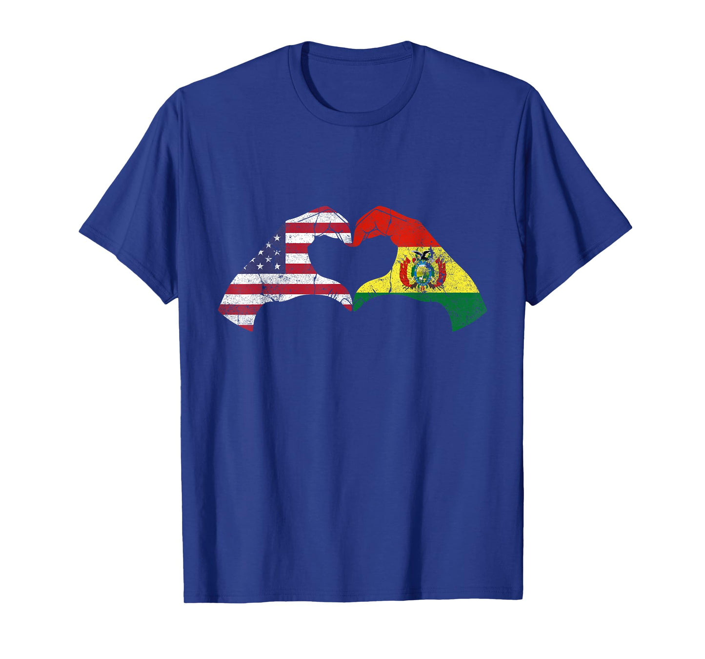 USA Bolivia Hand Flag Heart Bolivian Americans Love T-Shirt